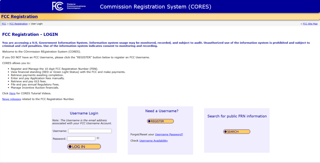 NV.FCC.GOV Login