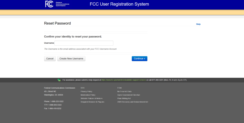 NV.FCC.GOV Login