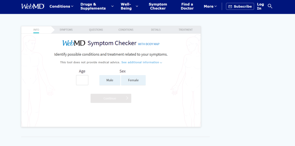 WebMD Symptom Checker for Adults